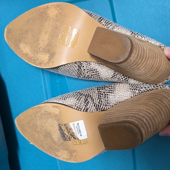 Beast Fashion, faux snakeskin, highheel mules size 9 - Picture 3 of 5